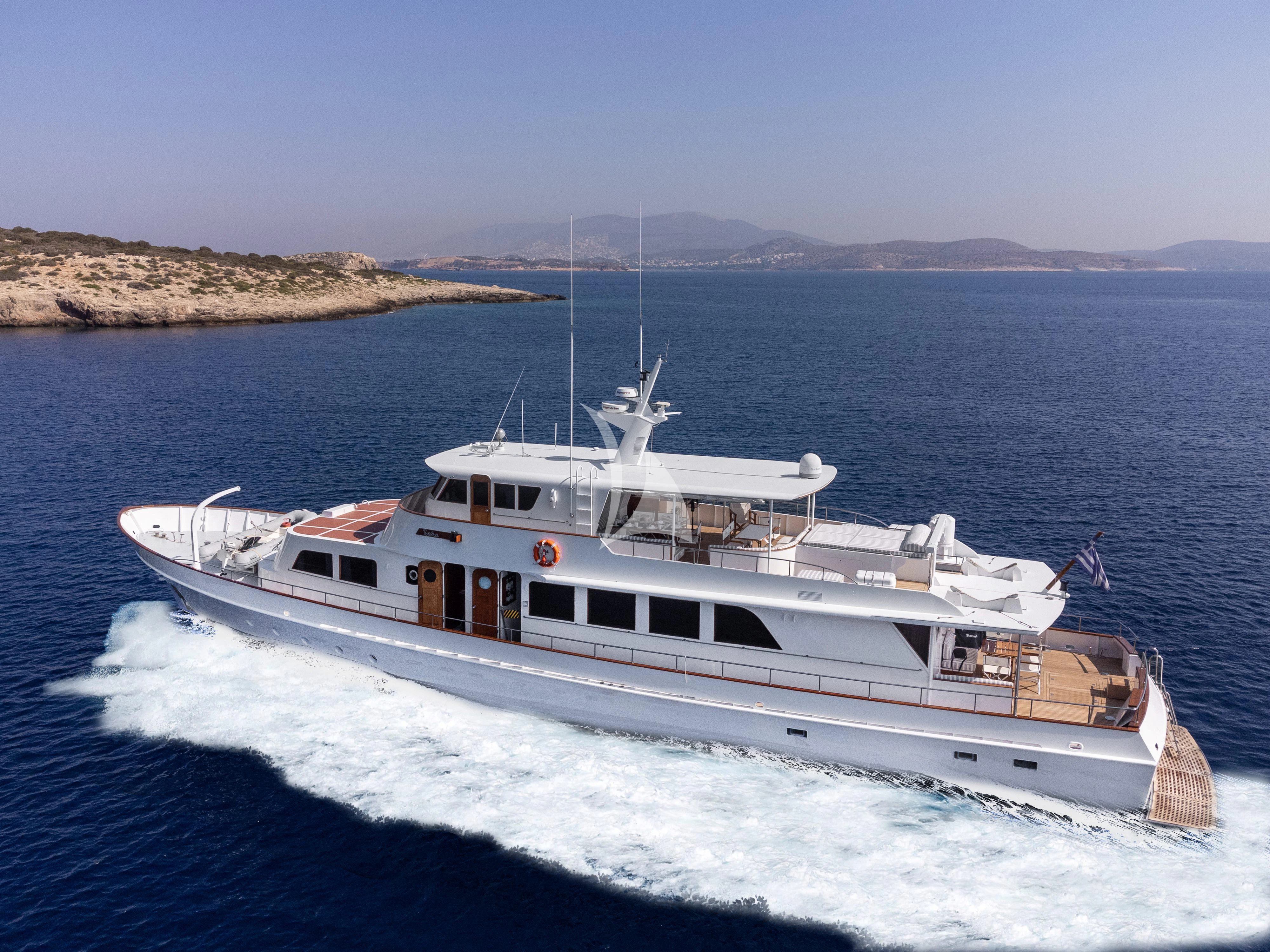 a boat on the water aboard TAKA Yacht for Sale