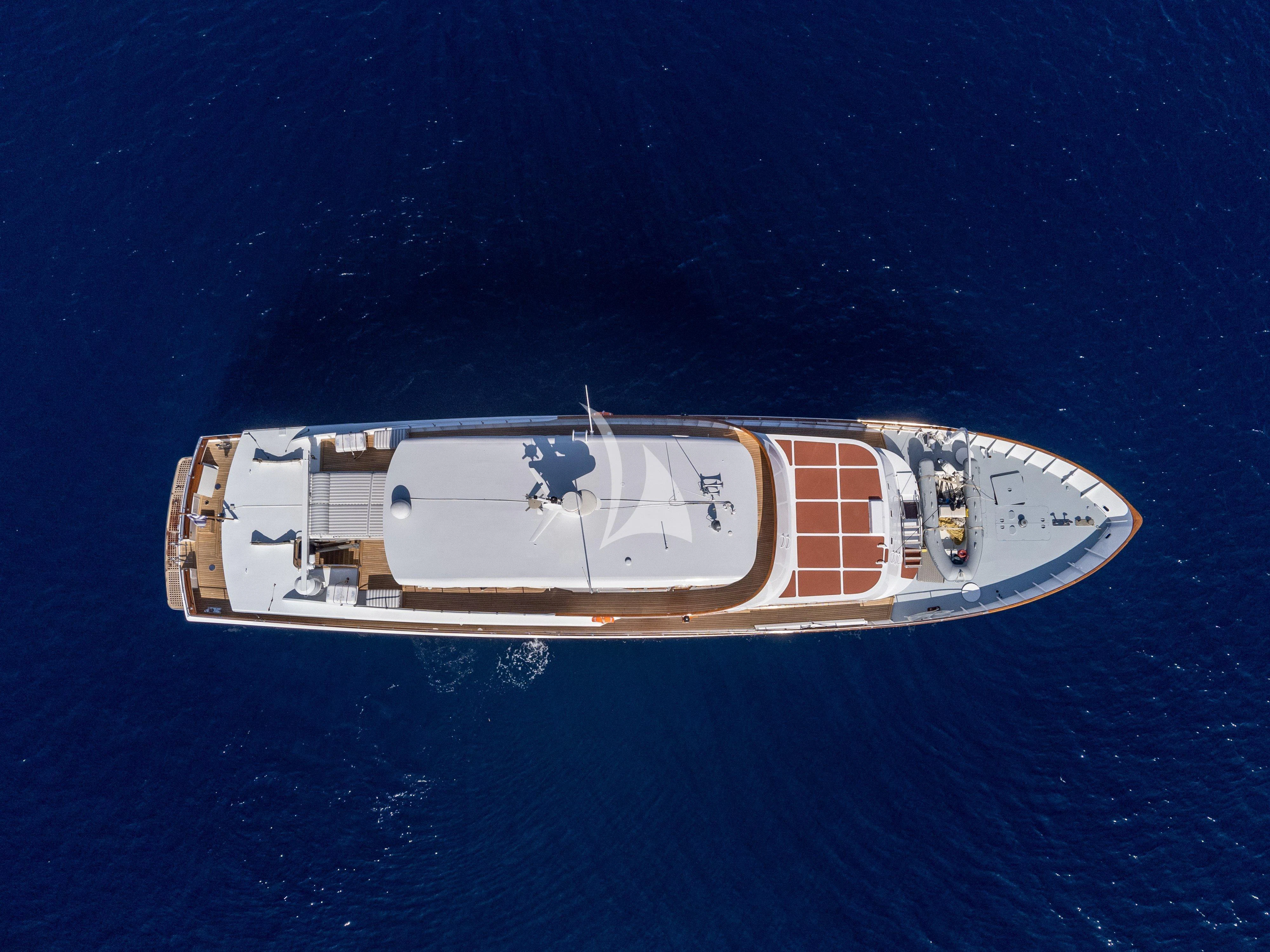 a satellite in space aboard TAKA Yacht for Sale