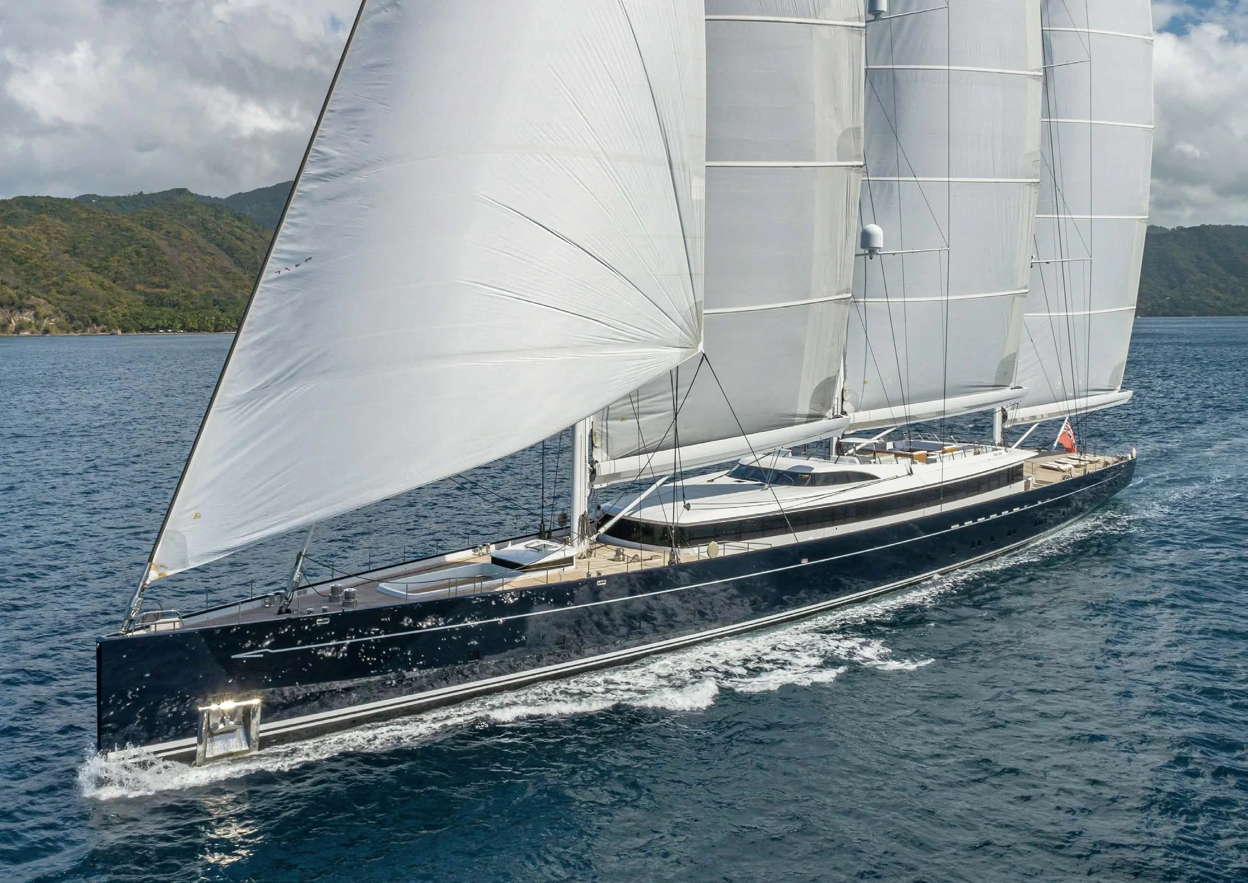a sailboat on the water aboard SEA EAGLE Yacht for Sale