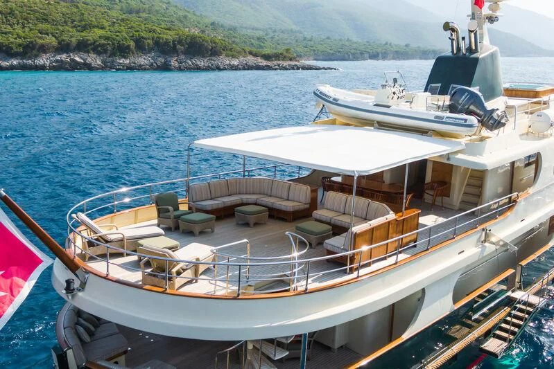 a boat on the water aboard MESERRET Yacht for Sale