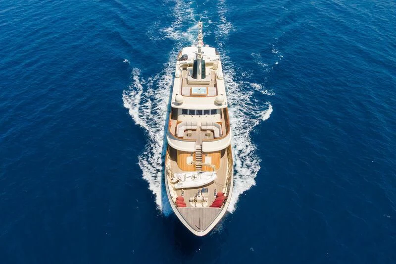 a ship in the water aboard MESERRET Yacht for Sale