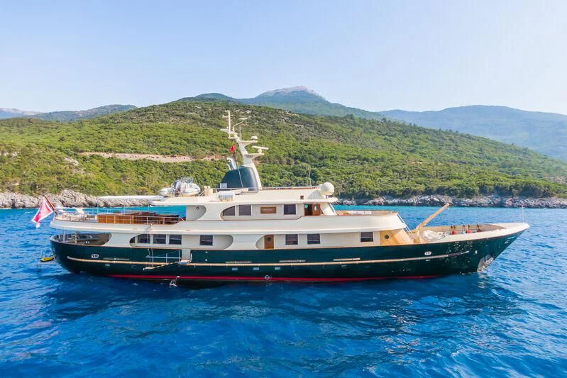 a boat in the water aboard MESERRET Yacht for Sale