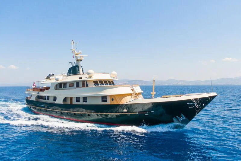 a boat on the water aboard MESERRET Yacht for Sale