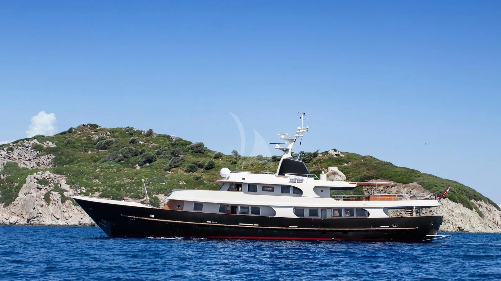 a boat on the water aboard MESERRET Yacht for Sale