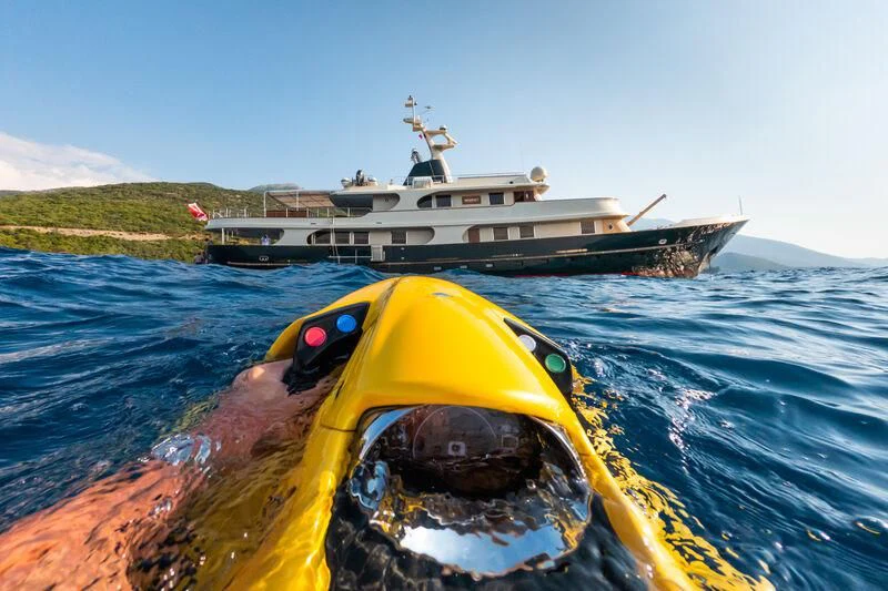 a boat on the water aboard MESERRET Yacht for Sale
