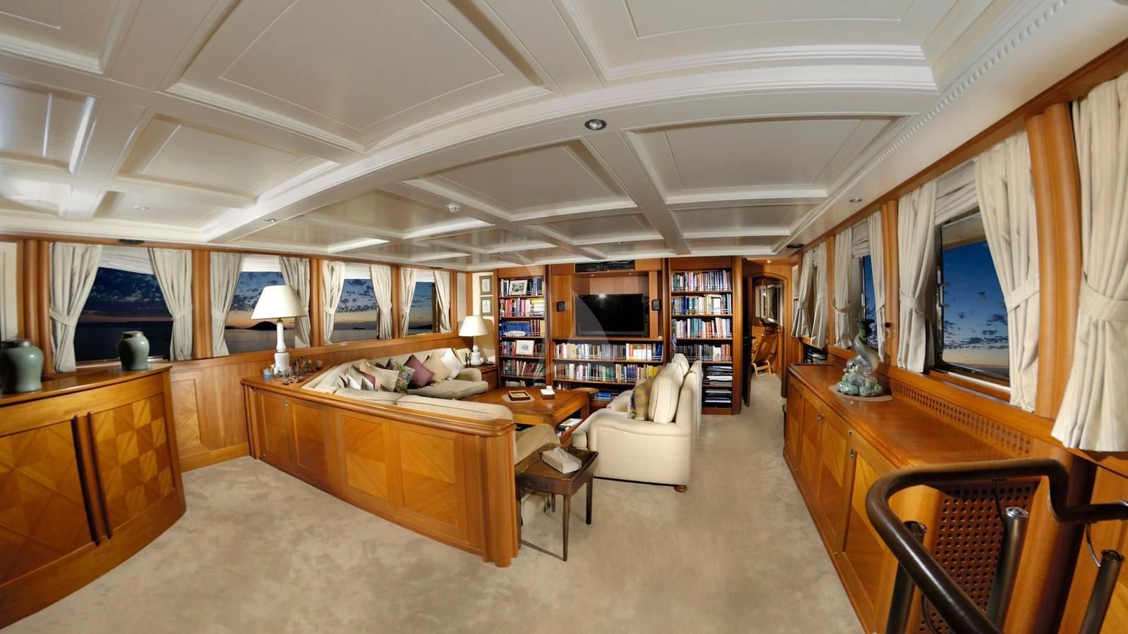 a bedroom with a large bed aboard MESERRET Yacht for Sale