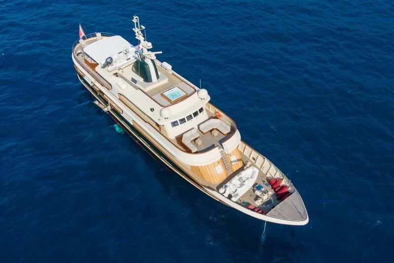 a ship in the water aboard MESERRET Yacht for Sale
