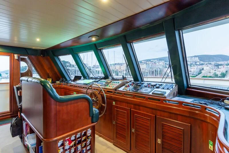 inside of a bus aboard MESERRET Yacht for Sale