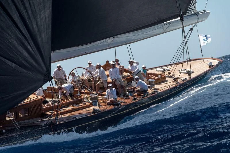 a group of people on a boat aboard TOPAZ Yacht for Sale