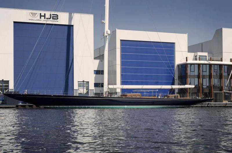 a building with a tower aboard TOPAZ Yacht for Sale