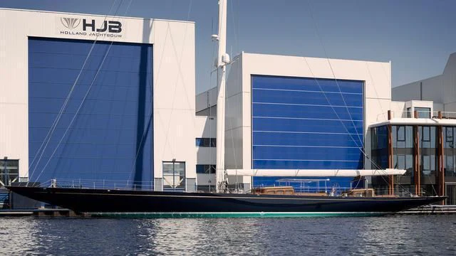 a building with a white tower aboard TOPAZ Yacht for Sale