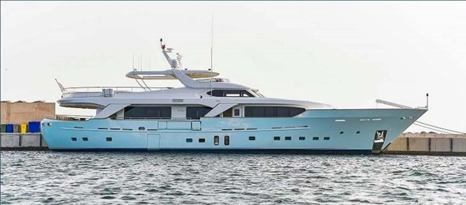 a large white boat aboard BLUE BERRY Yacht for Sale