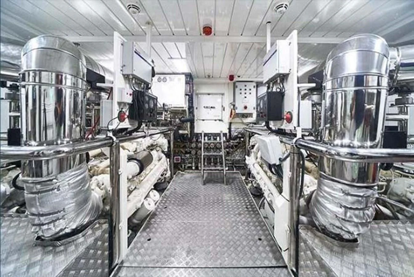 a room with machinery aboard BLUE BERRY Yacht for Sale
