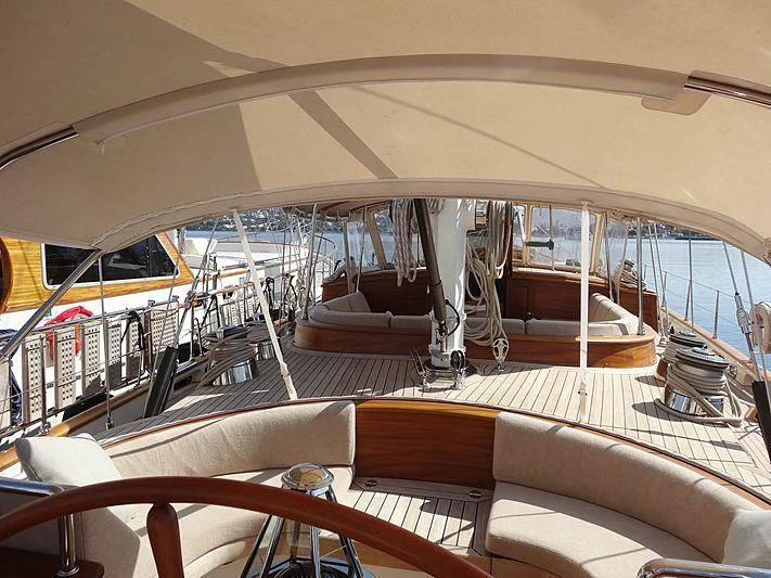 inside of a boat aboard ILIOS Yacht for Sale
