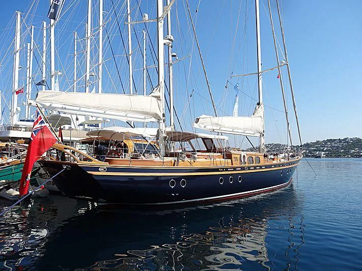 a boat on the water aboard ILIOS Yacht for Sale