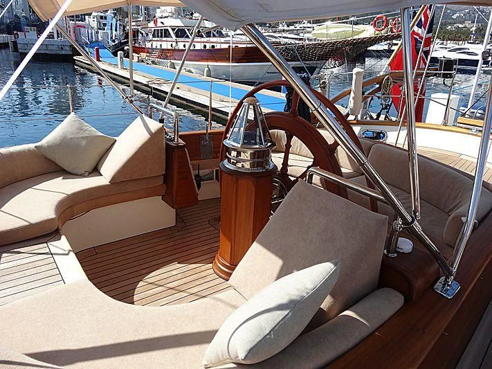 a boat on the water aboard ILIOS Yacht for Sale