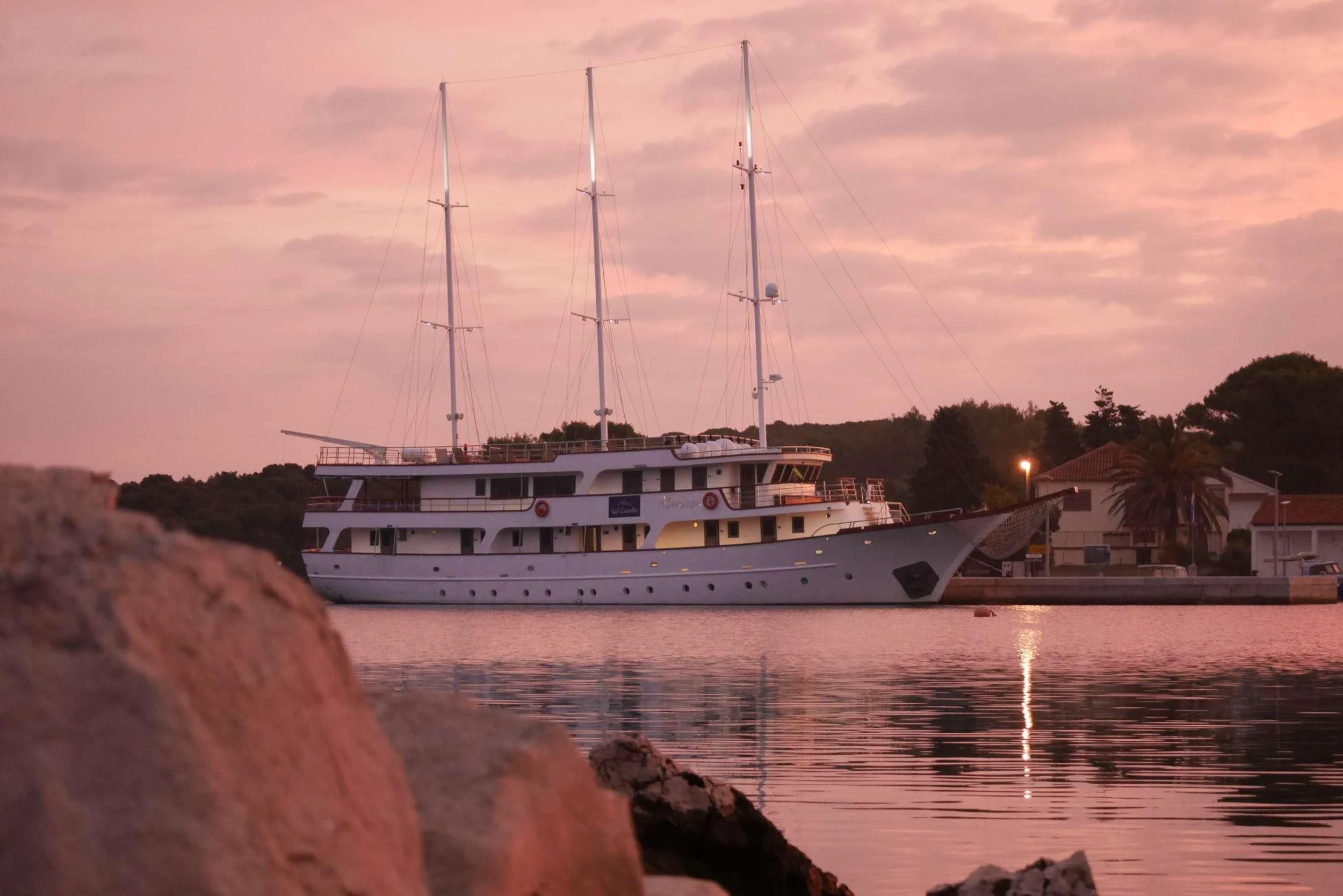 a boat on the water aboard ALMISSA Yacht for Sale