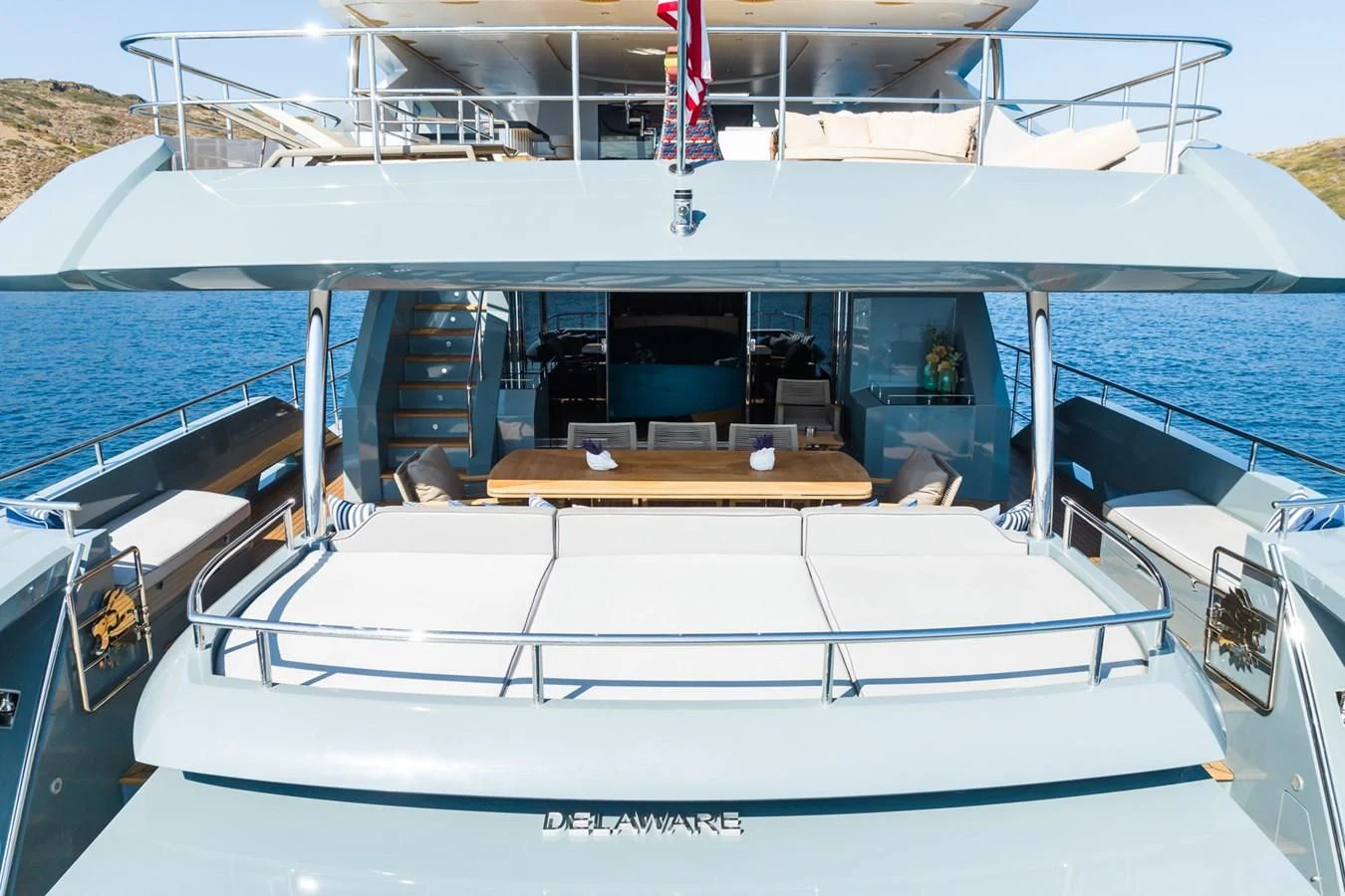 a boat on the water aboard LEONIDAS Yacht for Sale