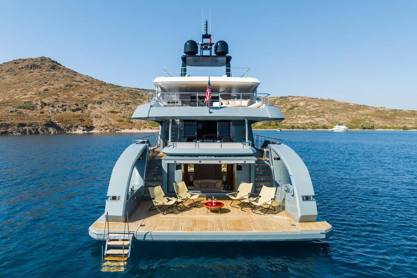 a boat on the water aboard LEONIDAS Yacht for Sale