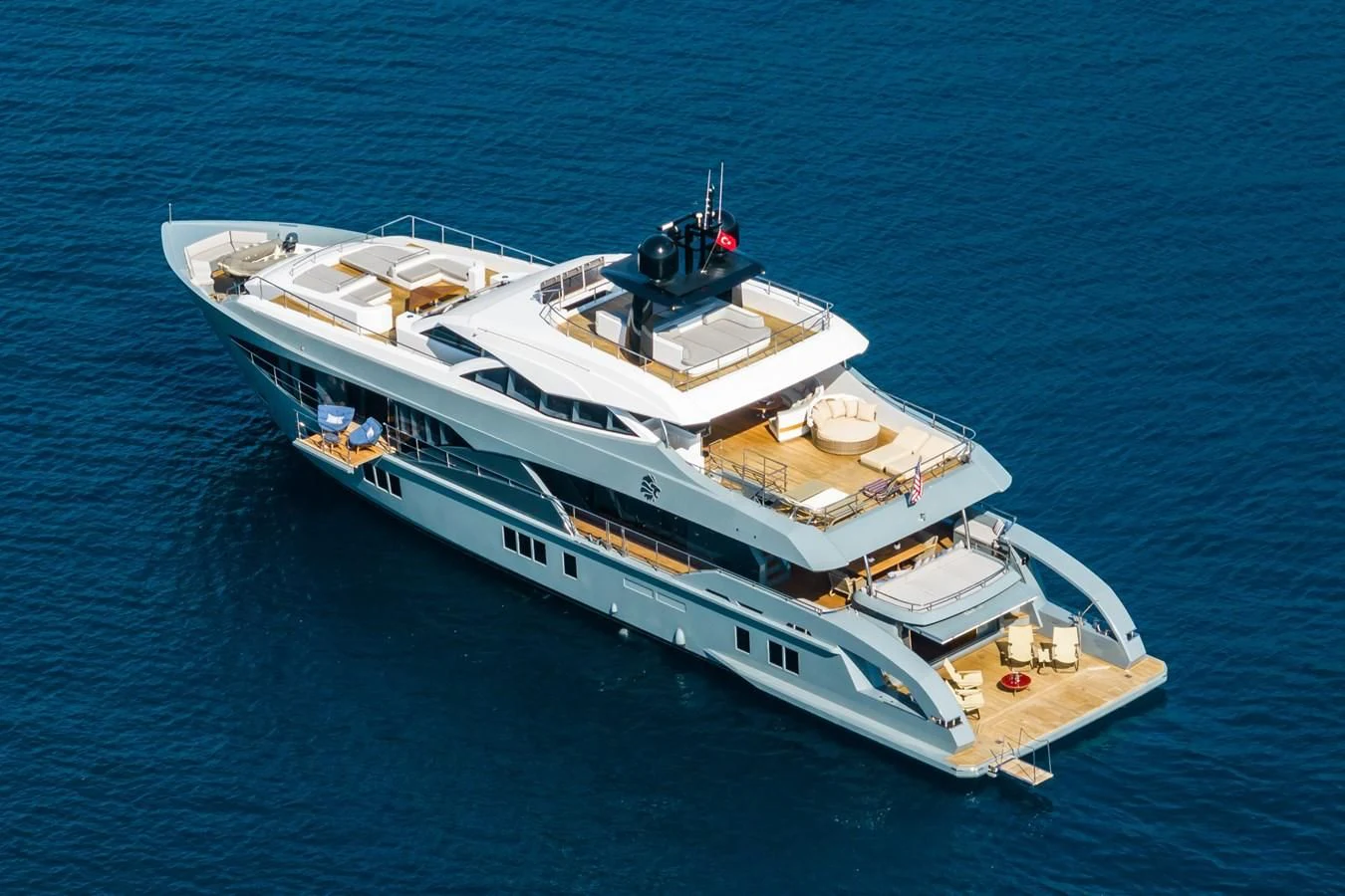 a large ship on the water aboard LEONIDAS Yacht for Sale