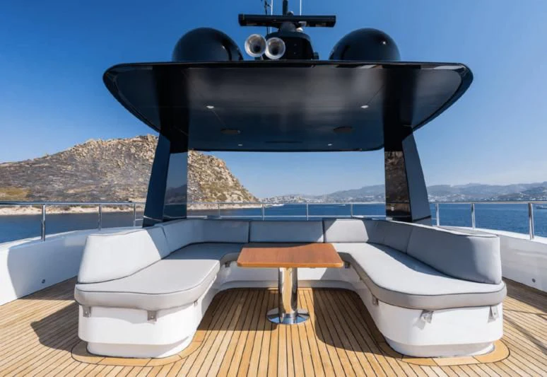 a large black and white machine aboard LEONIDAS Yacht for Sale