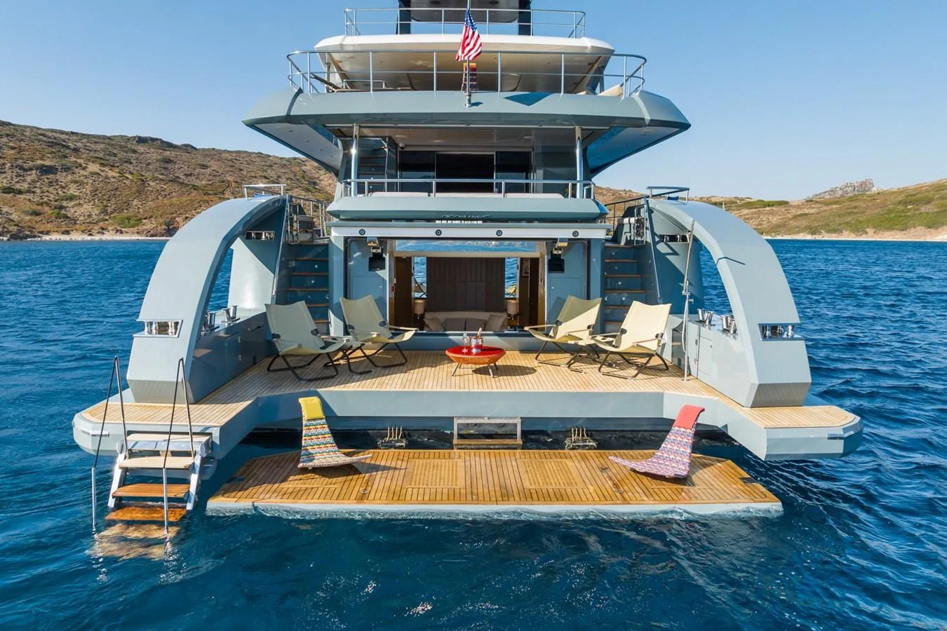 a boat on the water aboard LEONIDAS Yacht for Sale