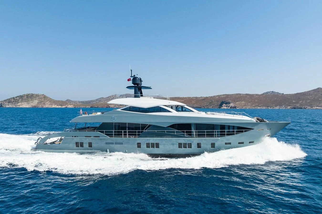 a boat on the water aboard LEONIDAS Yacht for Sale