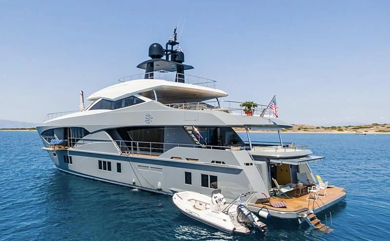 a boat on the water aboard LEONIDAS Yacht for Sale