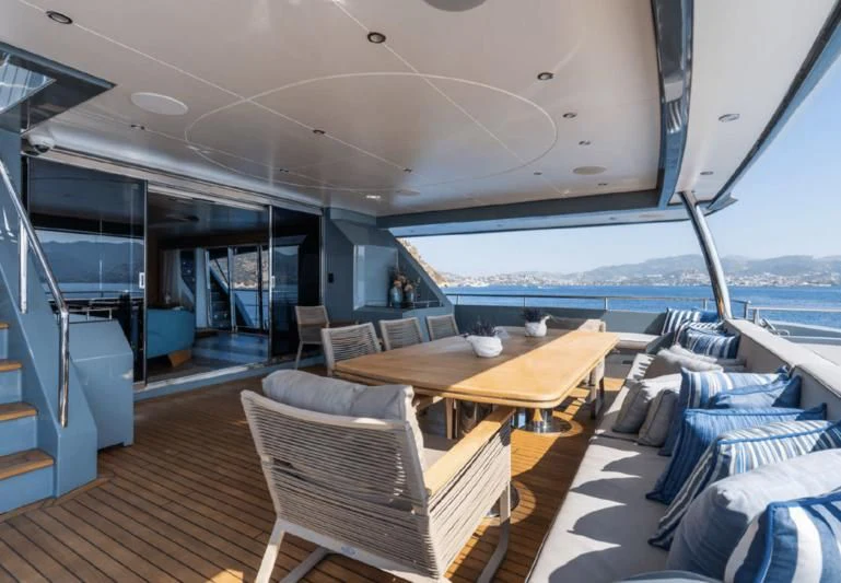 a boat on the water aboard LEONIDAS Yacht for Sale