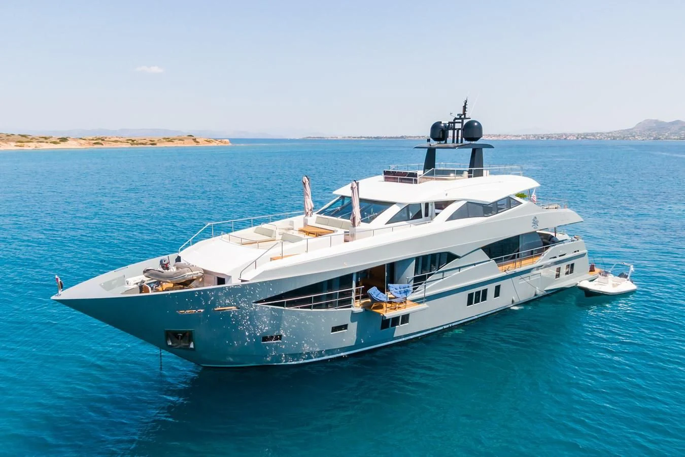 a boat on the water aboard LEONIDAS Yacht for Sale