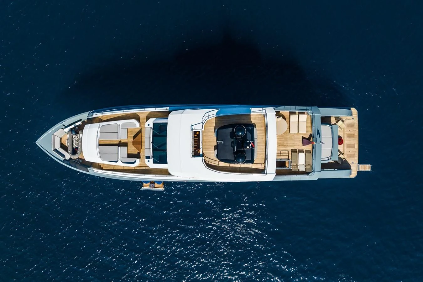 a high angle view of a ship aboard LEONIDAS Yacht for Sale