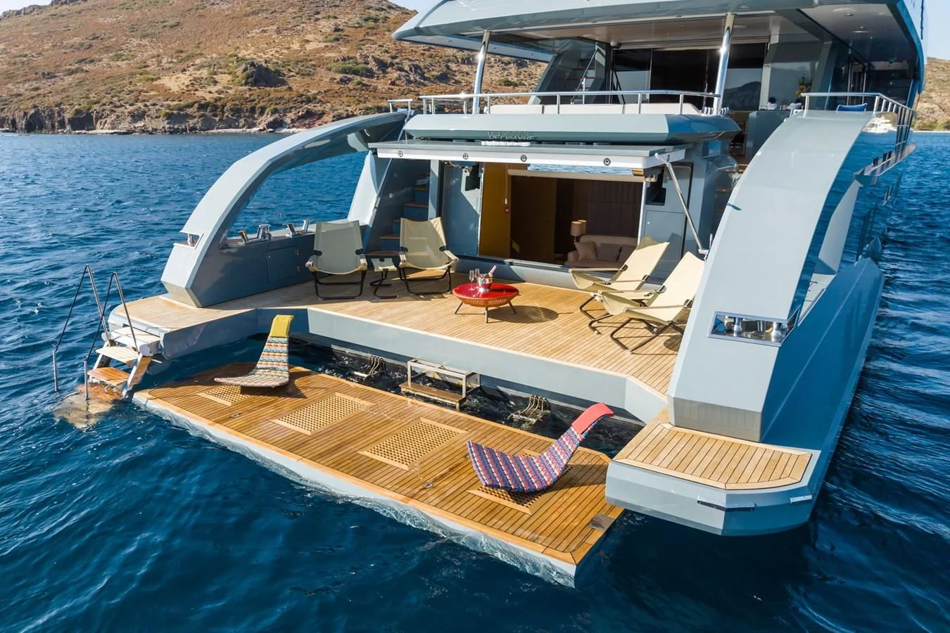 a boat on the water aboard LEONIDAS Yacht for Sale