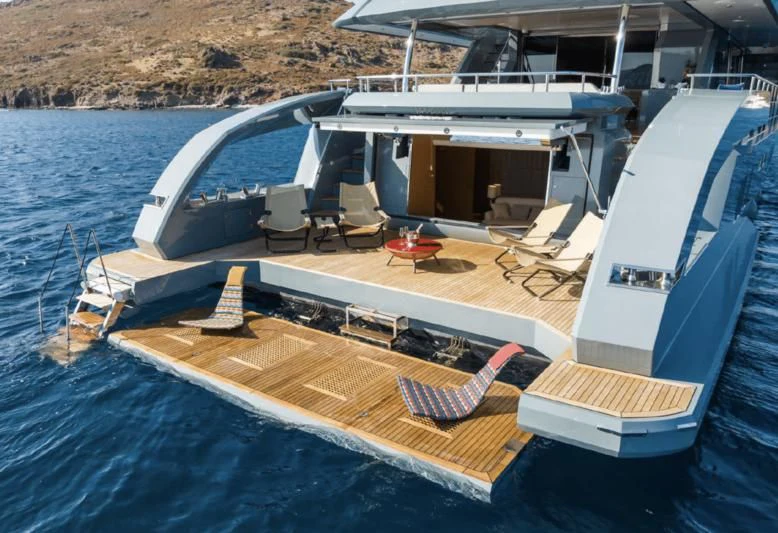 a boat on the water aboard LEONIDAS Yacht for Sale