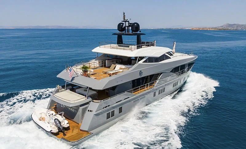 a ship on the water aboard LEONIDAS Yacht for Sale