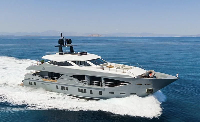 a boat in the water aboard LEONIDAS Yacht for Sale