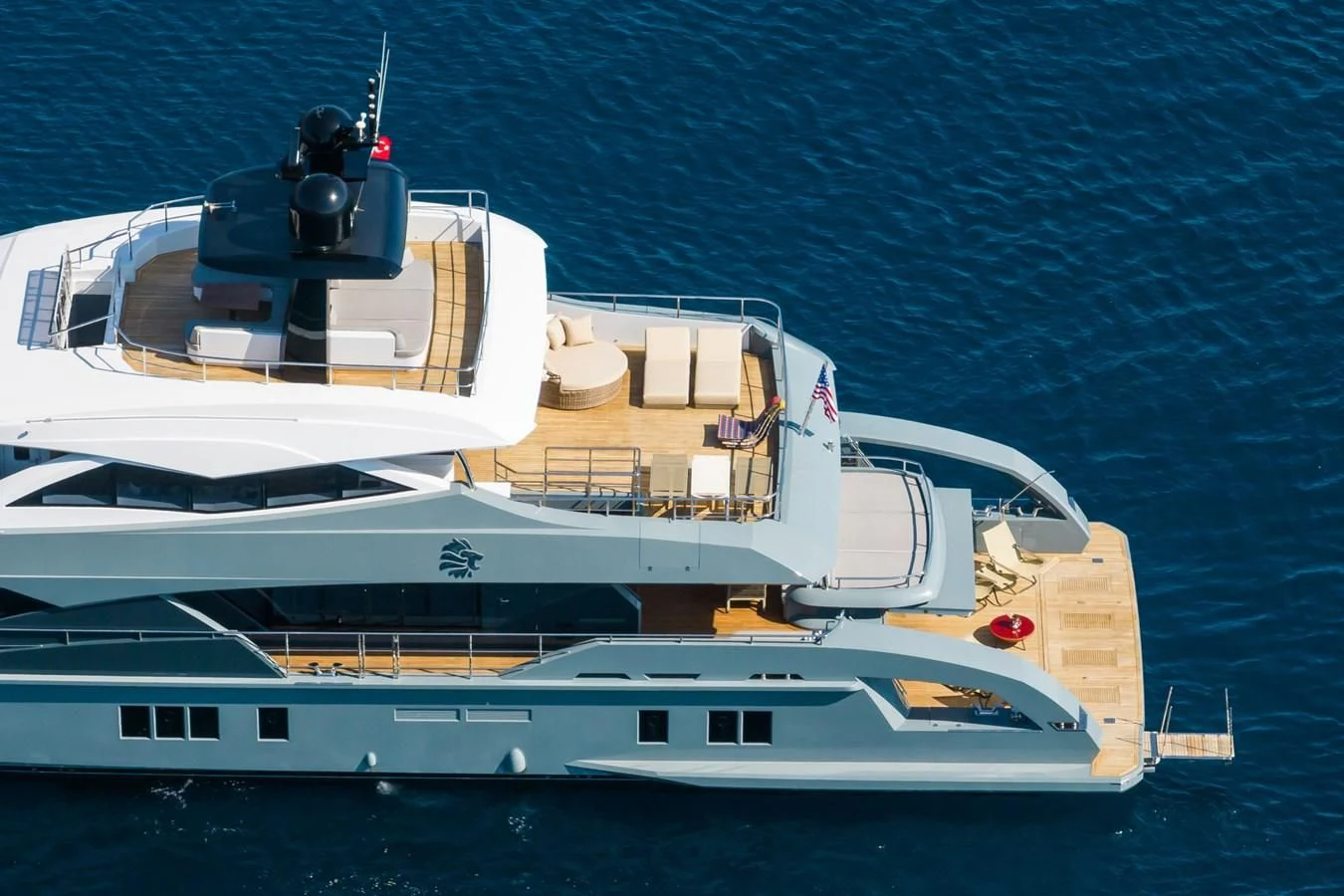 a white yacht in the water aboard LEONIDAS Yacht for Sale
