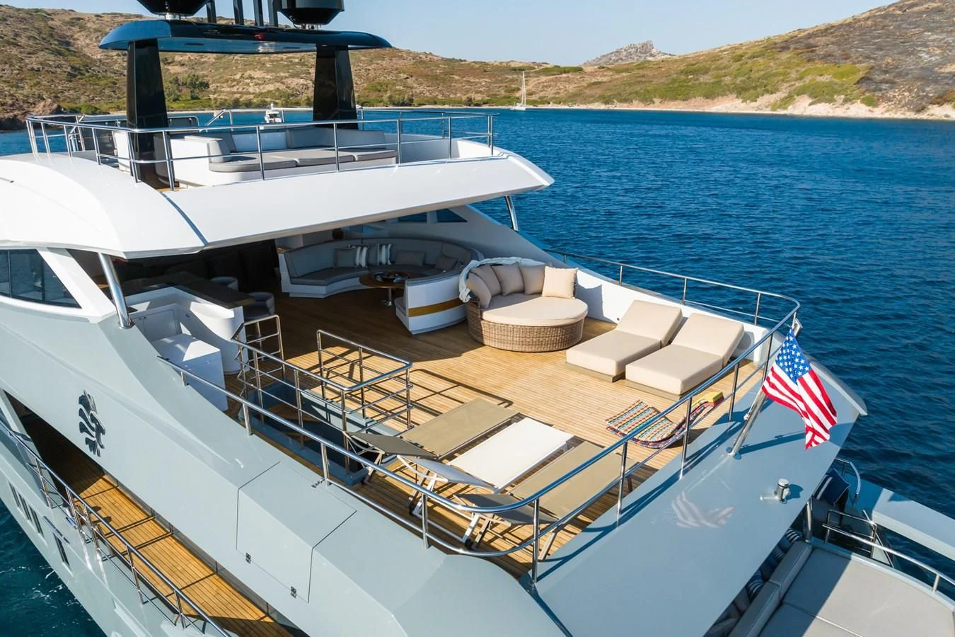 a boat on the water aboard LEONIDAS Yacht for Sale
