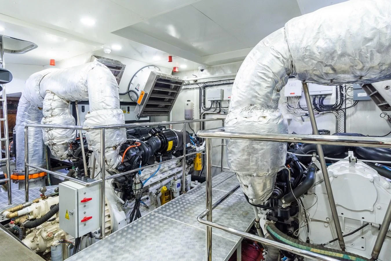a large factory with large machines aboard LEONIDAS Yacht for Sale