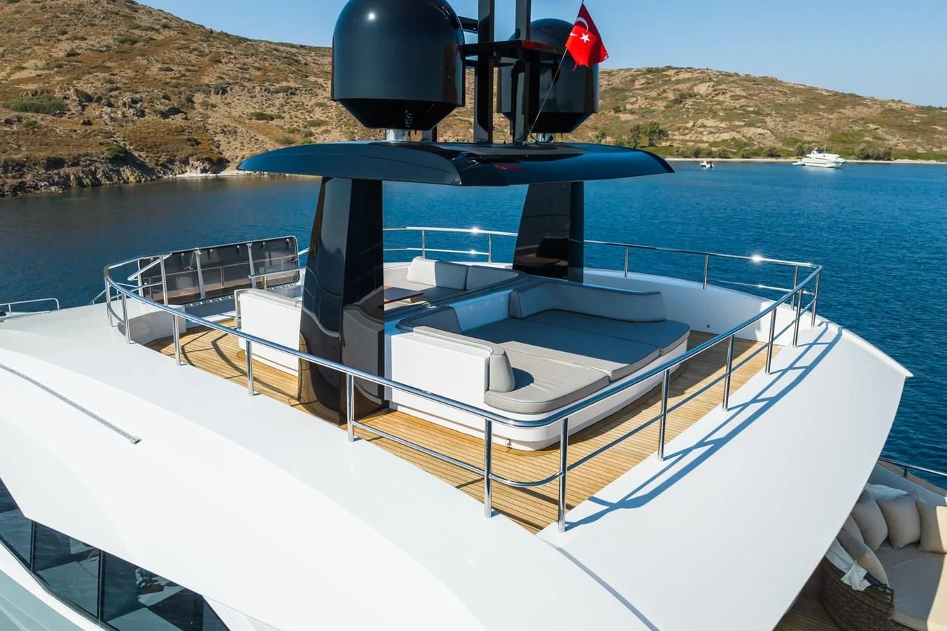 a boat on the water aboard LEONIDAS Yacht for Sale