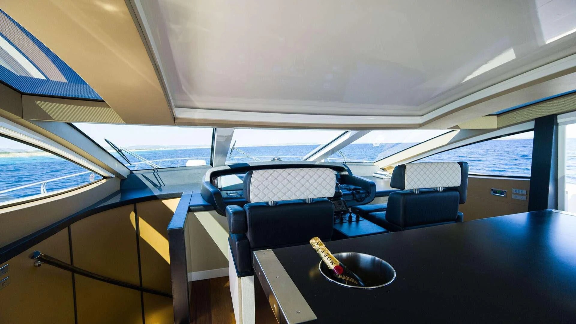 inside of a vehicle aboard FUNKY TOWN Yacht for Sale