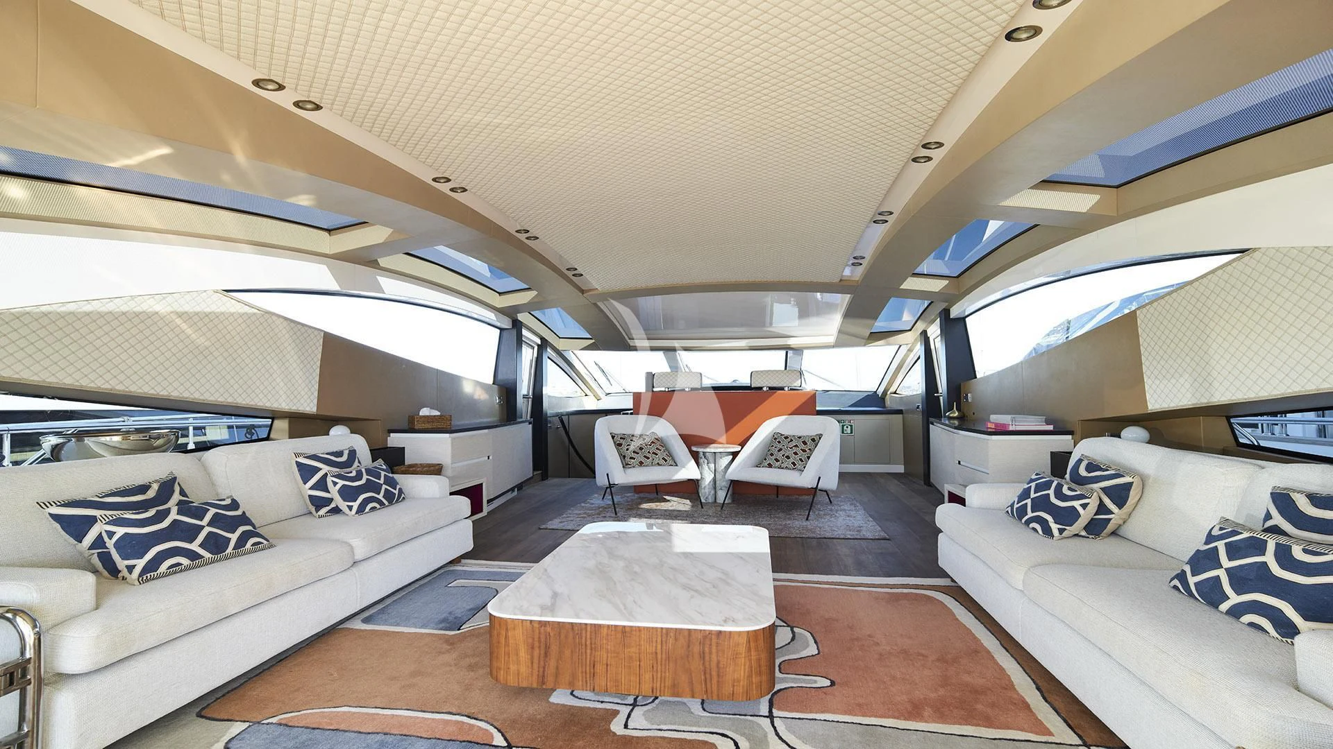 inside of a boat aboard FUNKY TOWN Yacht for Sale
