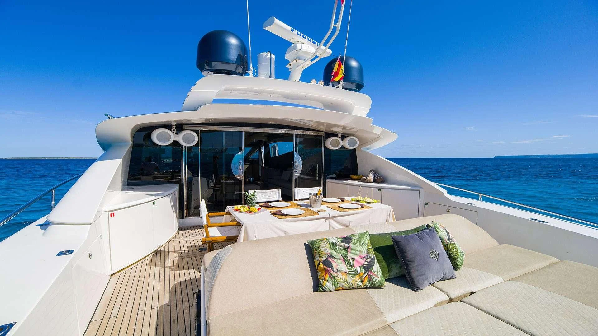 a boat on the water aboard FUNKY TOWN Yacht for Sale
