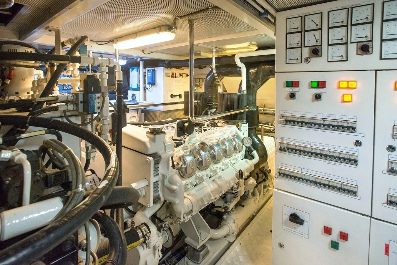 a room with machinery aboard AUDREY II Yacht for Sale