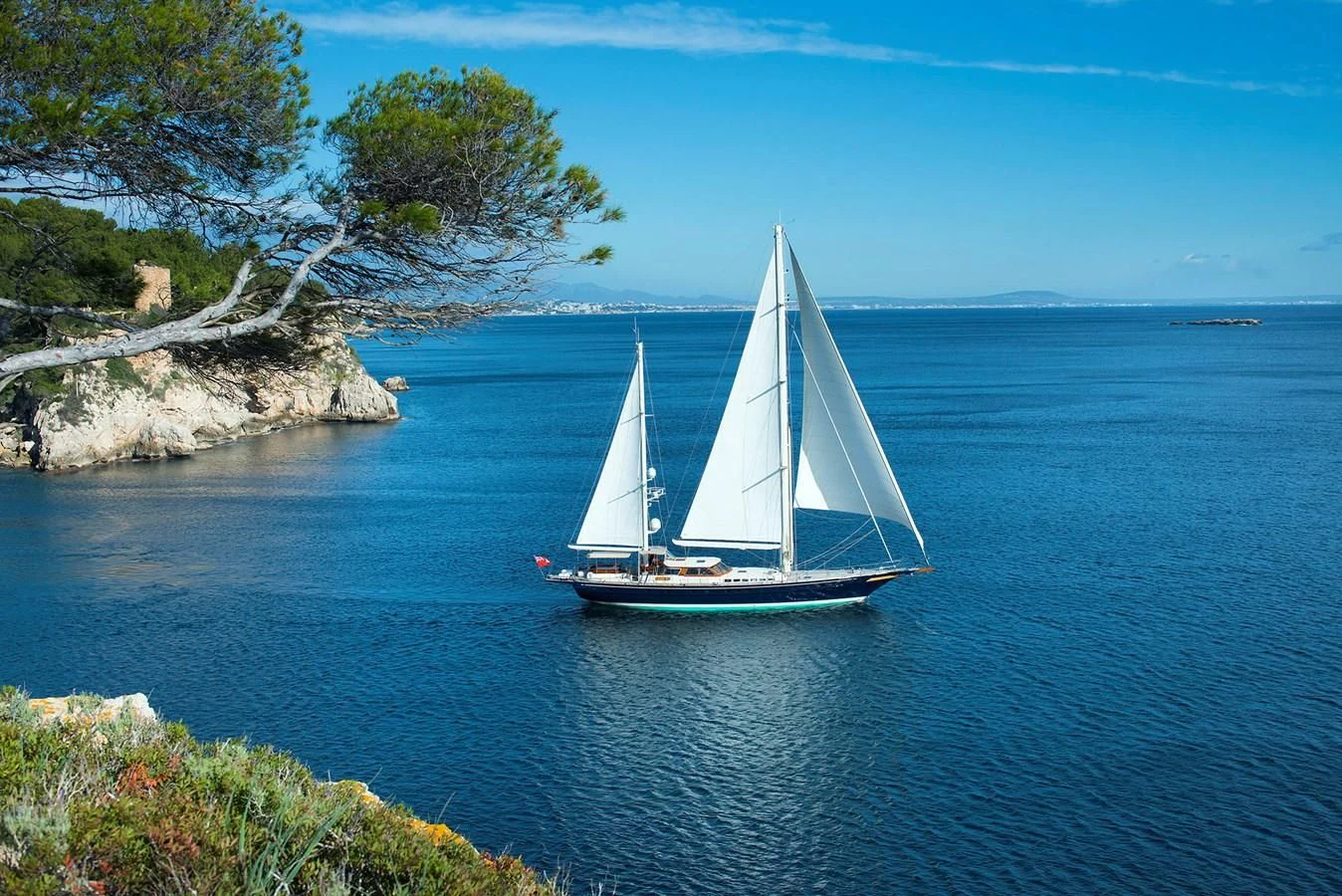a sailboat on the water aboard AUDREY II Yacht for Sale