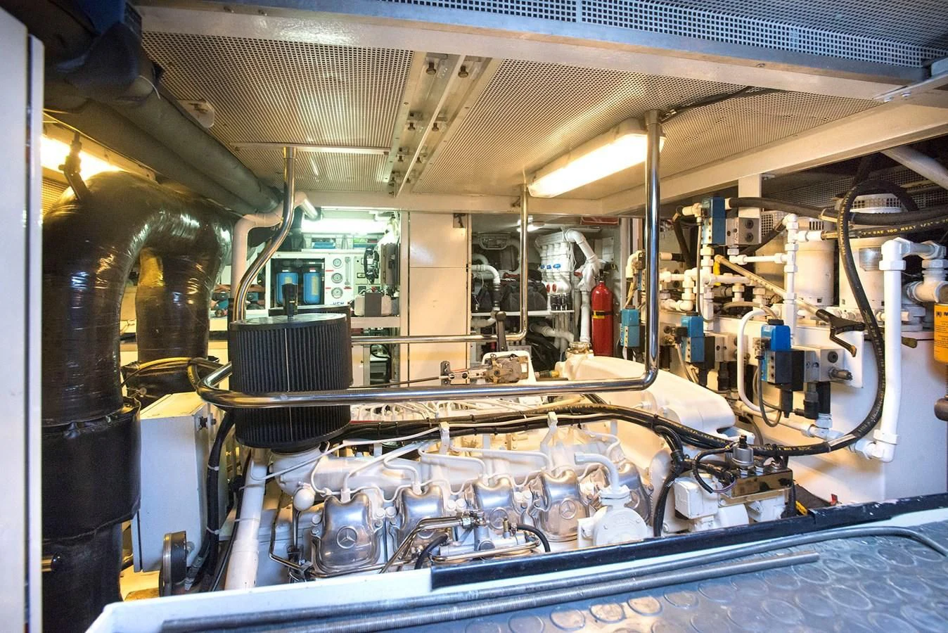 a machine with wires and tubes aboard AUDREY II Yacht for Sale