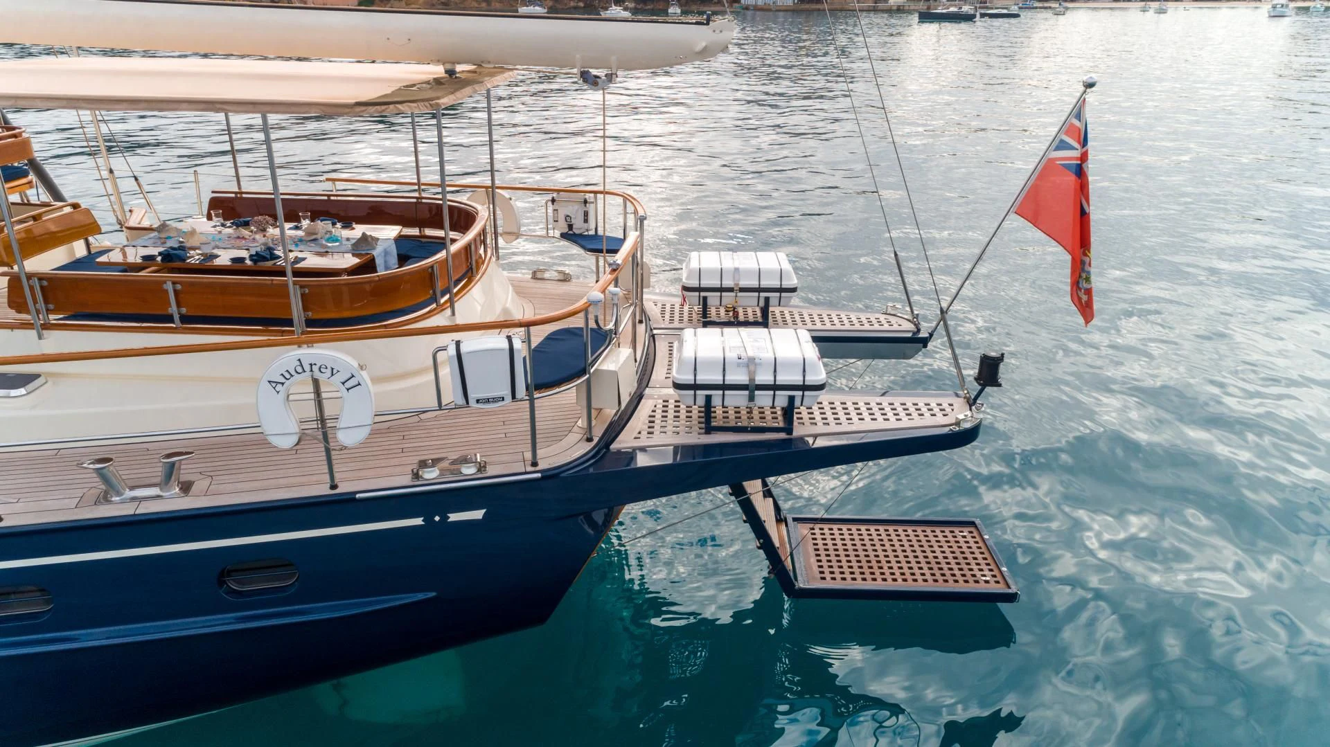 a boat on the water aboard AUDREY II Yacht for Sale