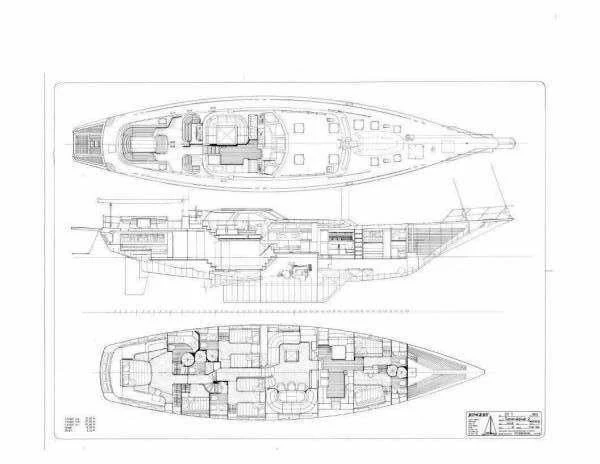 diagram aboard AUDREY II Yacht for Sale