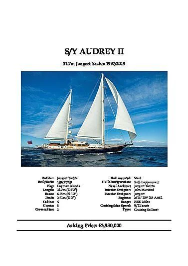 a boat in the water aboard AUDREY II Yacht for Sale