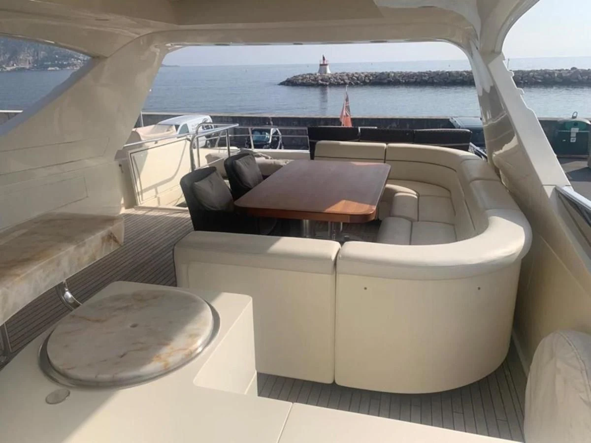 a boat with a white couch aboard OCEAN DELTA 11 Yacht for Sale