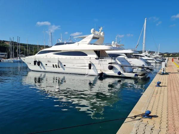 a boat docked at a pier aboard OCEAN DELTA 11 Yacht for Sale